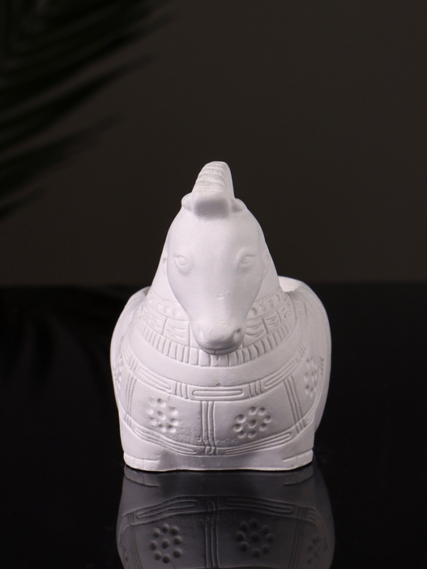 Кашпо "Лошадка с орнаментом" 8х9х6 см, натуральный