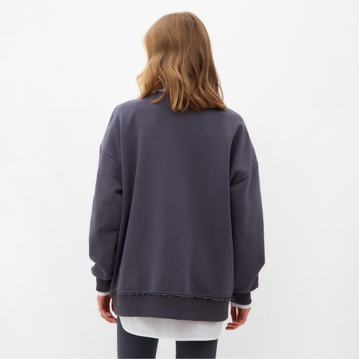 Свитшот женский MINAKU: Casual Collection цвет графит, размер 46 Свитшот женский MINAKU: Casual Collection цвет графит, размер 46