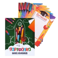 Папка школьная на кольцах &laquo;Портфолио школьника&raquo;, 6 листов-разделителей, 24,5 х 32 см.