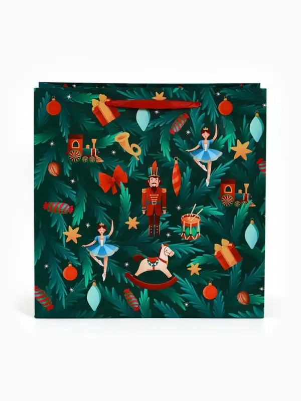 Пакет ламинированный квадратный &laquo;Новый год!&raquo;, 30 &times; 30 &times; 12 см