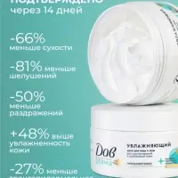 Крем для лица и тела гипоаллергенный "Дав" увлажняющий, 285 мл