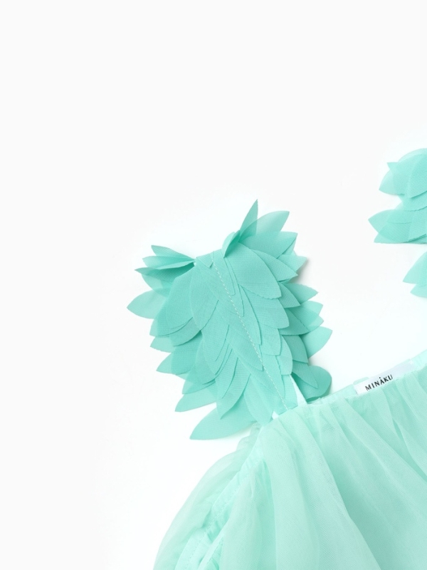 Платье для девочки MINAKU: PartyDress цв. мятный, рост 128 см