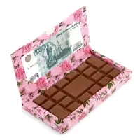 Коробка для шоколада с местом для денег &laquo;С Днём рождения&raquo;, 20 х 2 х 10 см
