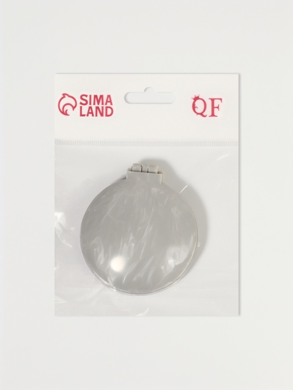 Расческа массажная складная круг МРАМОР d7/7,5*7*2,5см пластик серый пакет QF