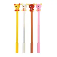 Ручка - прикол гелевая МИКС Мишка с клубничкой (штрихкод на шт.)