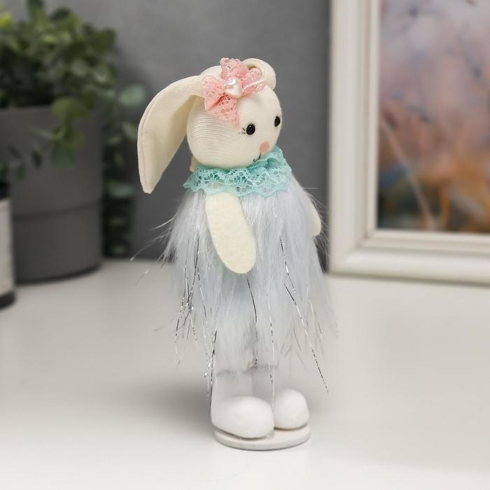 Фигурка текстиль &laquo;Милая зайка в платье, с бантом на голове&raquo;, 15&times;6&times;4 см, МИКС