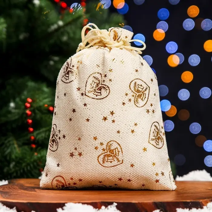 Мешочек подарочный из холщи &laquo;Колокольчики&raquo;, 15&times;20 см