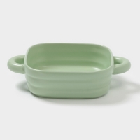 Форма для запекания Доляна &laquo;Зефир&raquo;, 900 мл, 18&times;18 см, квадратная, керамика, зелёная