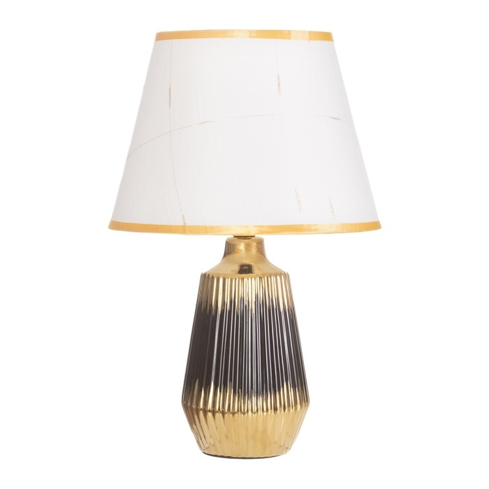 Лампа настольная "Кармен" 1х40Вт Е14 черный/золото 24х24х40см