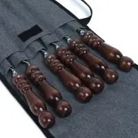 Набор шампуров в колчане, 6 шт, деревянная ручка "Шар", 73(50) х 1,2 х 0,25 см, серый