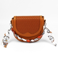 Цепочка с платком для сумки, с карабинами, 9 &times; 14 мм, 40 см, цвет красный/серебряный