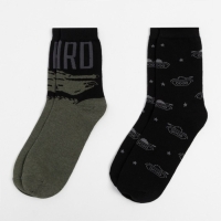 Набор мужских носков "23 февраля" 2 пары, размер 41-44 (27-29 см) Набор мужских носков "23 февраля" 2 пары, размер 41-44 (27-29 см)