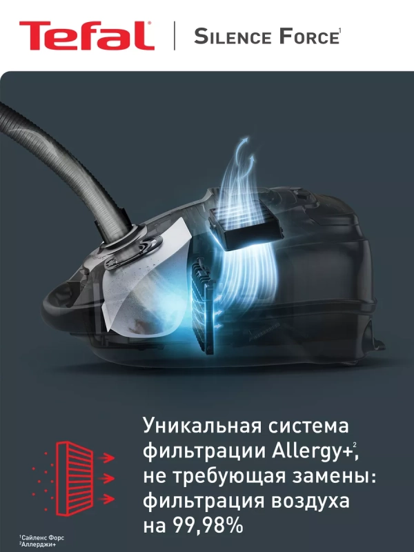 Пылесос с пылесборником Silence Force TW7487EA
