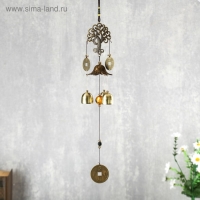Музыка ветра металл "Дерево" 3 колокольчика, 3 монеты 45 см Музыка ветра металл "Дерево" 3 колокольчика, 3 монеты 45 см
