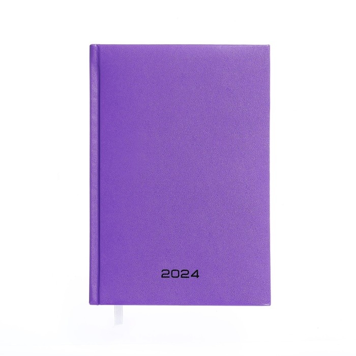 Ежедневник датированный 2024 года, А5, 176 листов, Attomex.Even, обложка бумвинил, ляссе, блок 70 г/м2, сиреневый