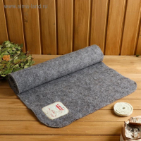 Лежак для бани темный с вышивкой "С легким паром" 150х50 см Лежак для бани темный с вышивкой "С легким паром" 150х50 см