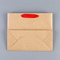 Пакет подарочный новогодний крафтовый с пластиковым окном &laquo;Новогодняя ёлка&raquo;, 24 х 20 х 11см