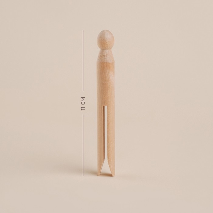 Набор прищепок SL Home, 20 шт, бамбук, 11&times;1,4 см