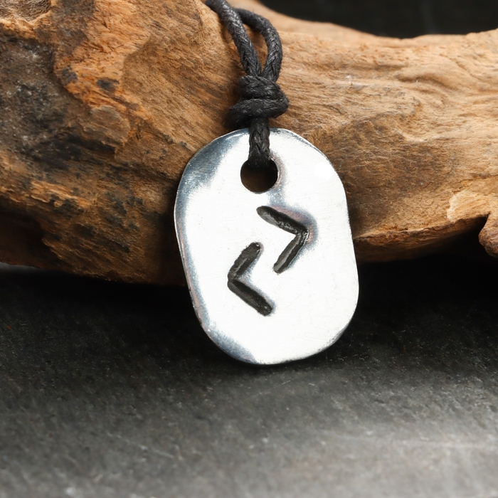 Амулет Амулет "Скандинавские Руны", руна ЙЕР, 21х29мм, металлический