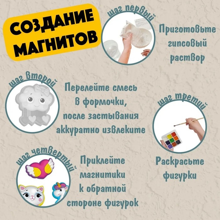 Магниты из гипса под роспись «Для девочек» Магниты из гипса под роспись «Для девочек»