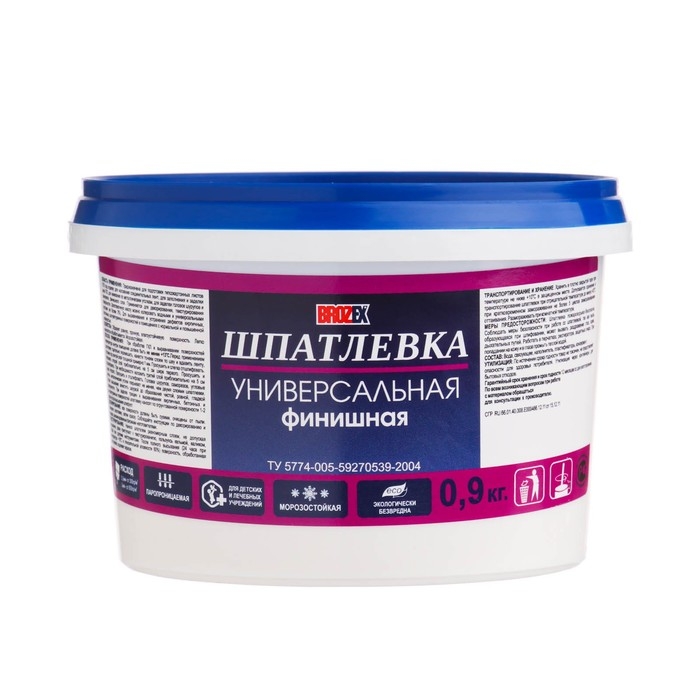 Шпатлёвка финишная универсальная Brozex, 0,8 кг