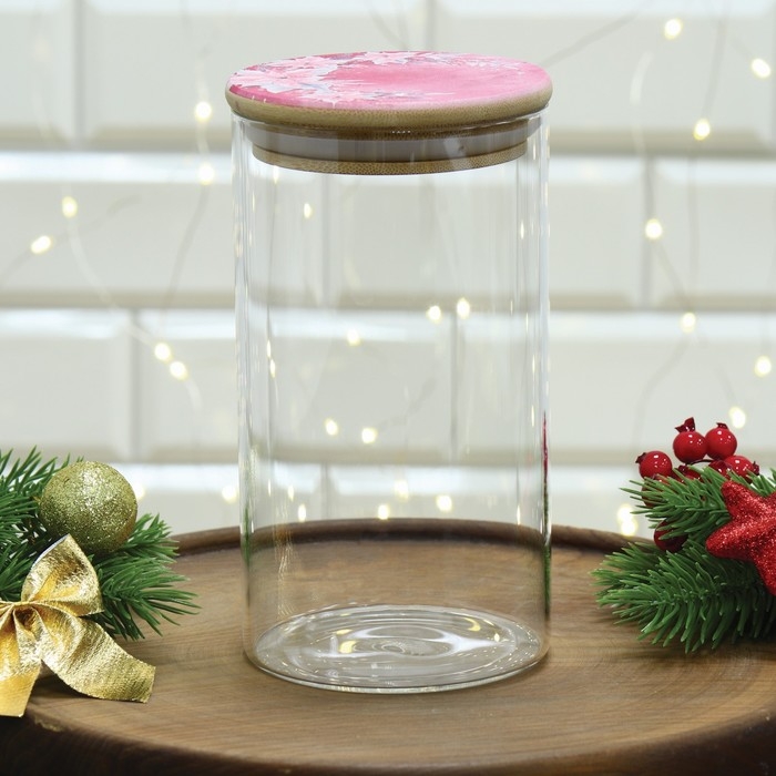 Новый год. Банка для хранения &laquo;Розовая сказка&raquo;, 700 мл