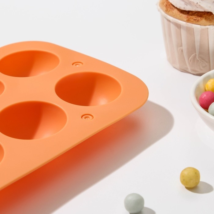 Форма для выпечки &laquo;Кейк. попс&raquo;, силикон, 19,5&times;11,7&times;3,5 см, 8 ячеек, 2 части, с палочками, цвет МИКС