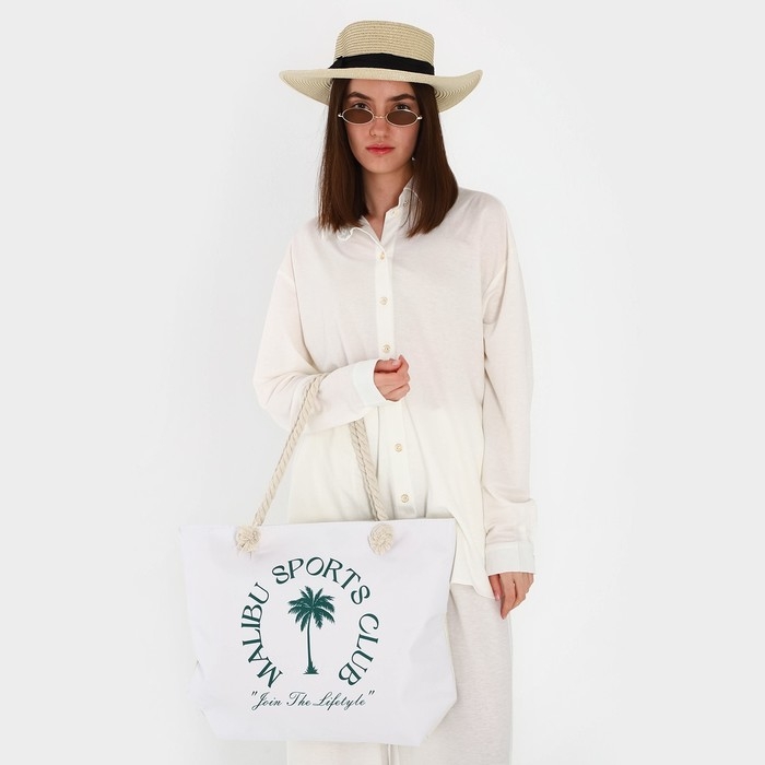 Сумка женская пляжная Nazamok Сумка женская пляжная Nazamok "Malibu sports club", 47*37*13,5 см