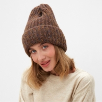 Шапка женская MINAKU овер one size 52-58 коричневый Шапка женская MINAKU овер one size 52-58 коричневый