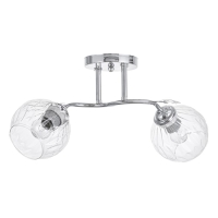 Люстра потолочная Дебра 2х40Вт Е27 Хром 46x19x22 см Люстра потолочная Дебра 2х40Вт Е27 Хром 46x19x22 см