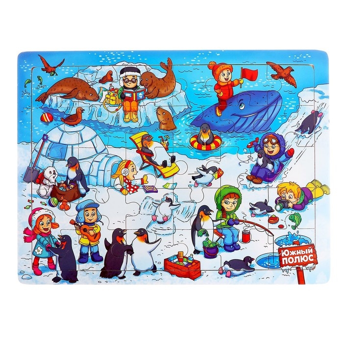 Пазл деревянный &laquo;Южный полюс&raquo;, 30 элементов