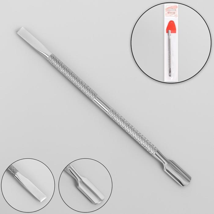 Шабер двусторонний, лопатка прямая/вогнутая, в чехле, 13 см, цвет серебристый Шабер двусторонний, лопатка прямая/вогнутая, в чехле, 13 см, цвет серебристый