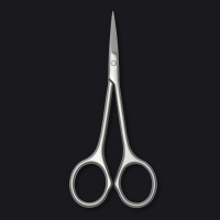 Ножницы маникюрные &laquo;Premium satin&raquo;, узкие, прямые, матовые, 10,5 см, на блистере, цвет матовый серебристый