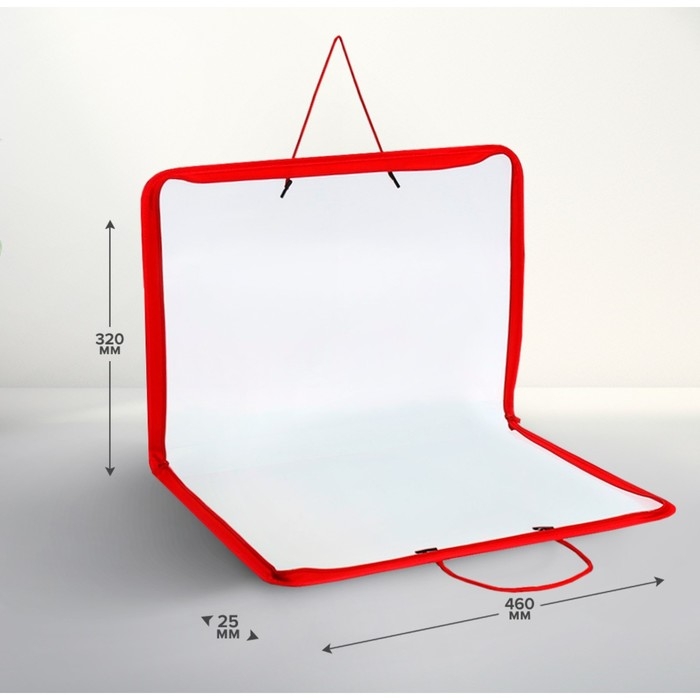 Папка для чертежей и рисунков А3, 460 х 320 х 25 мм, с ручками, пластиковая, молния вокруг, Папка для чертежей и рисунков А3, 460 х 320 х 25 мм, с ручками, пластиковая, молния вокруг, "Офис"