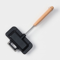 Сковорода двусторонняя для выпечки сэндвичей Доляна, 29,5&times;14,3&times;4 см, с антипригарным покрытием