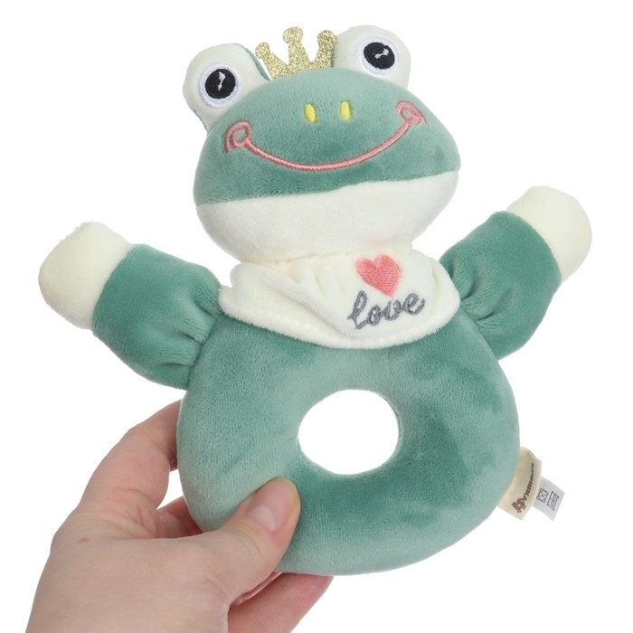 Погремушка мягкая на кольце &laquo;Лягушастик&raquo;, Крошка Я