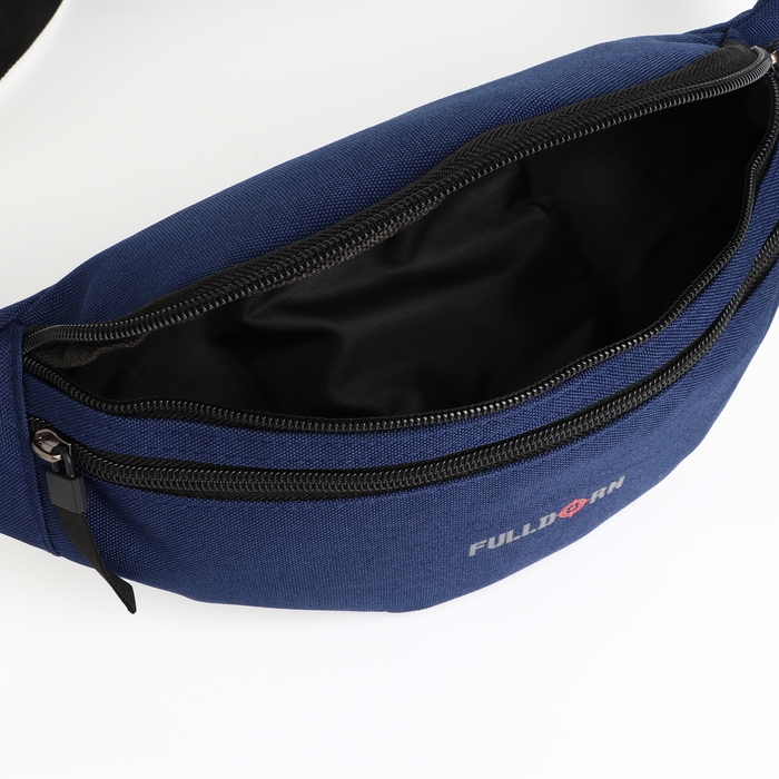Сумка поясная на молнии, наружный карман, цвет синий Сумка поясная на молнии, наружный карман, цвет синий