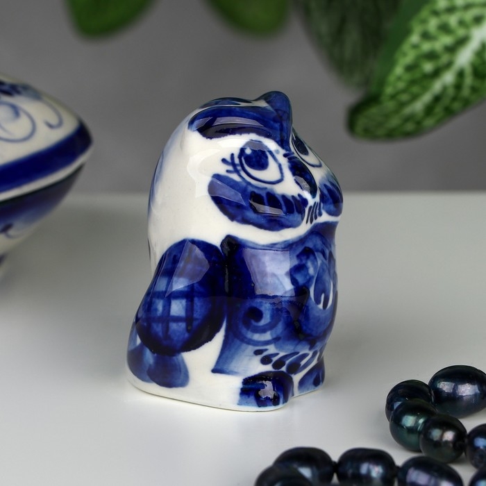 Сувенир &laquo;Сова&raquo;, 5 см, гжель