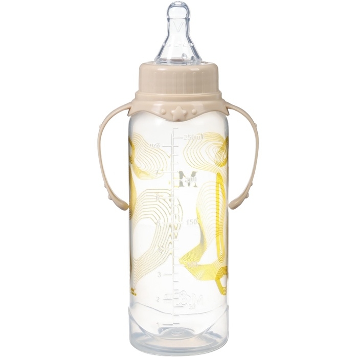 Бутылочка для кормления &laquo;M&B&raquo;, 250 мл цилиндр, с ручками