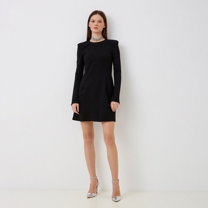Платье женское MIST с акцентной линией плеч, р. 44, черный Платье женское MIST с акцентной линией плеч, р. 44, черный