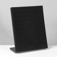 Подставка под кольца 50 мест, флок, цвет чёрный 20&times;9,7&times;24 см