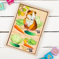 Пазлы «Сложи картинку. Кто что ест? Питомцы» Деревянные Игрушки Пазлы «Сложи картинку. Кто что ест? Питомцы» Деревянные Игрушки