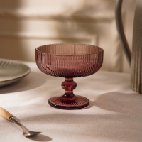 Креманка стеклянная SL Home &laquo;Модерн&raquo;, 300 мл, 12&times;10 см, цвет розовый