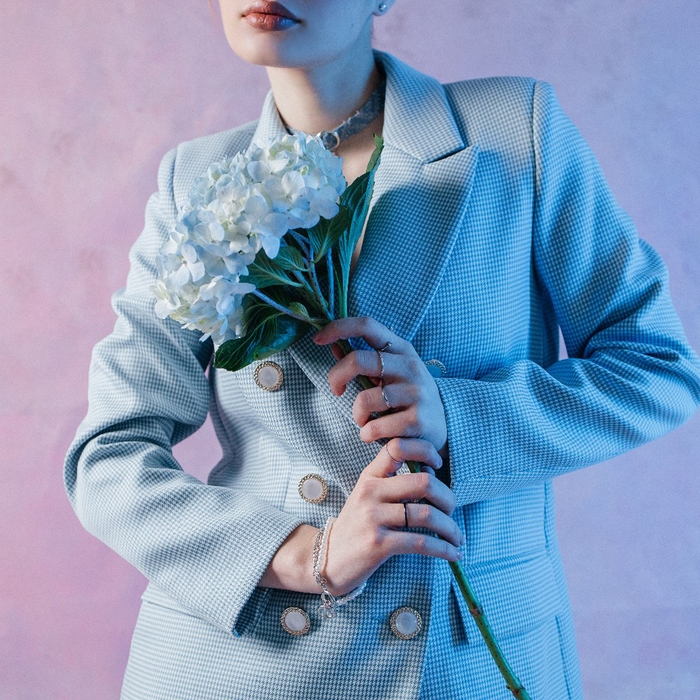 Браслет жемчуг &laquo;Цепь&raquo; с тоглом, шар №4, цвет белый в серебре, L=16 см