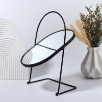 Зеркало настольное «Богема», зеркальная поверхность 17,5 × 26,5 см, цвет чёрный Зеркало настольное «Богема», зеркальная поверхность 17,5 × 26,5 см, цвет чёрный