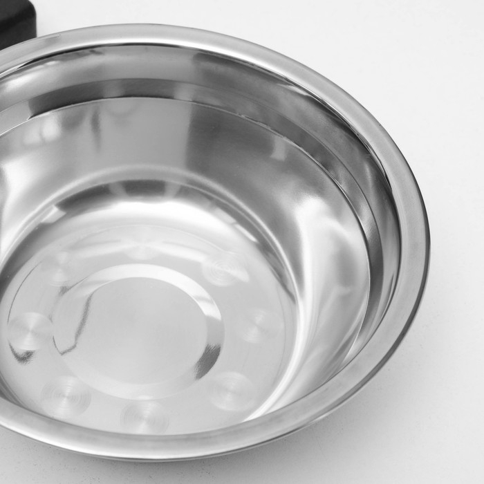 Подставка с мисками, 2 х 500 мл, высота 30 см, разборная, чёрная Подставка с мисками, 2 х 500 мл, высота 30 см, разборная, чёрная