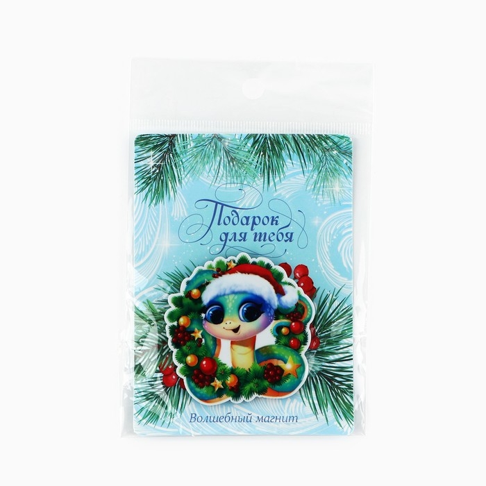 Магнит акриловый новогодний &laquo;Новый год: Подарок для тебя&raquo;, на Новый год, 5 см