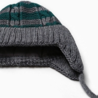 Шапка детская, цвет серый/зелёный, размер 42-44 Шапка детская, цвет серый/зелёный, размер 42-44