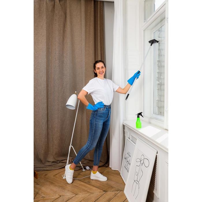 Окномойка с металлической ручкой и сгоном, 25&times;90 см, поролон