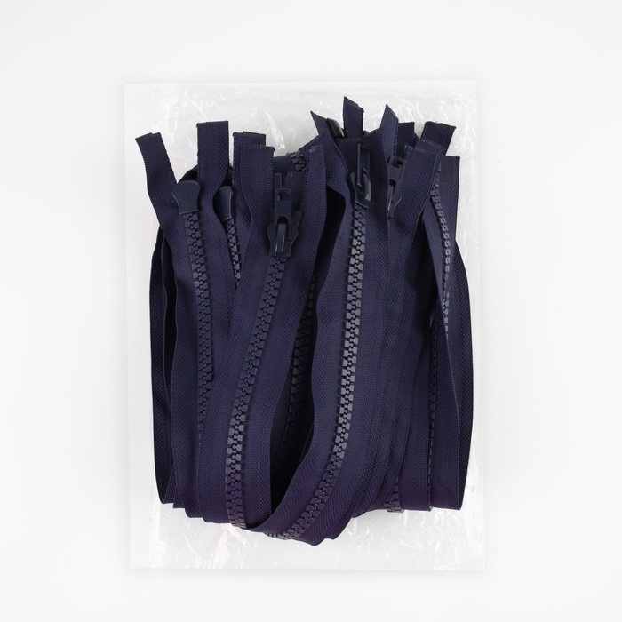 Молния &laquo;Трактор&raquo;, №10, разъёмная, замок автомат, 80 см, цвет тёмно-синий, цена за 1 штуку